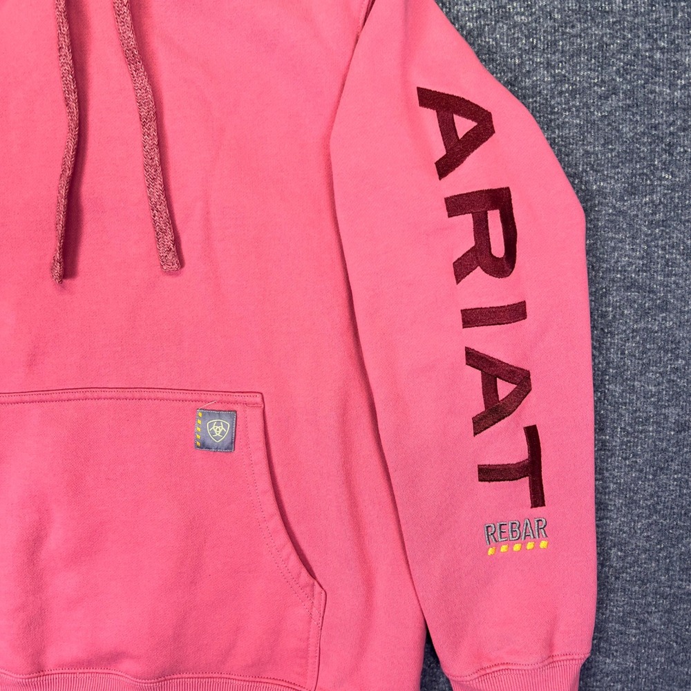 Ariat Rebar Graphic Hoodie Women Medium Pink Workwear Outdoor 10052722 - Picture 2 of 16